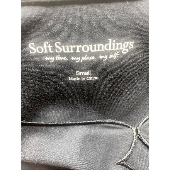 Soft Surroundings Womens Black Poseidon Scalloped Elysia Shift Dress Size Small - Picture 5 of 5